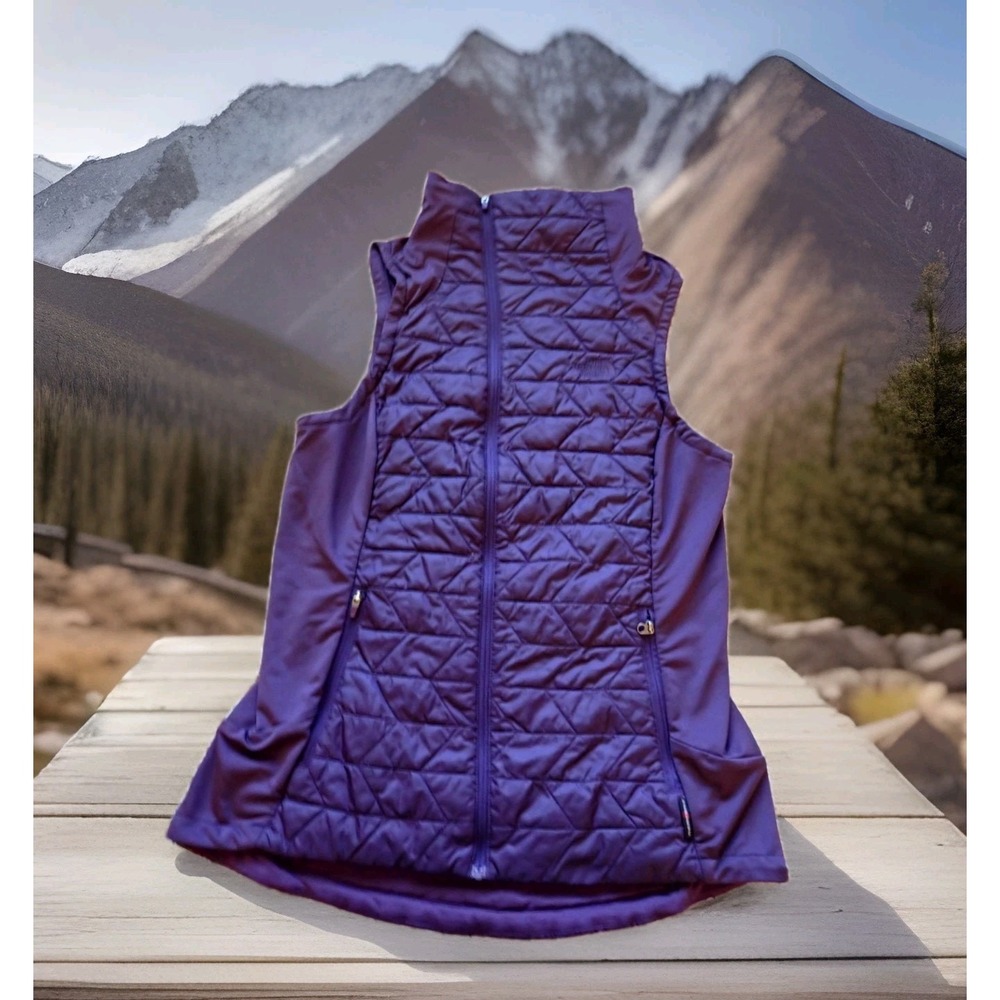 The North Face Thermoball FlashDry Vest Womens Small Purple Excellent Quilted